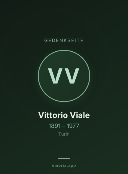 Gedenkportrait von Vittorio Viale