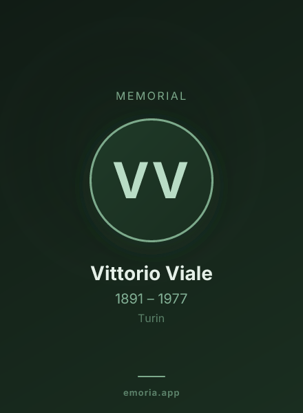 Memorial portrait of Vittorio Viale