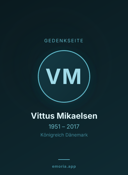 Gedenkportrait von Vittus Mikaelsen