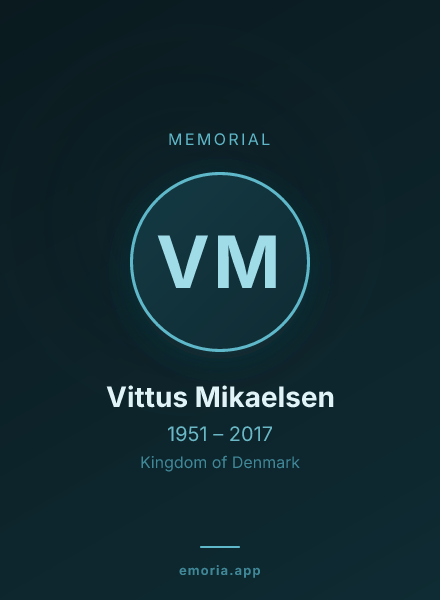 Memorial portrait of Vittus Mikaelsen