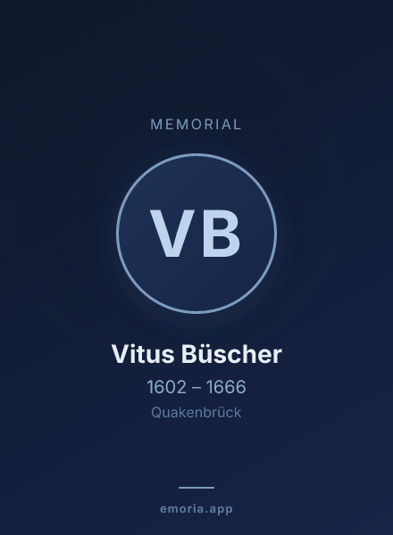 Memorial portrait of Vitus Büscher