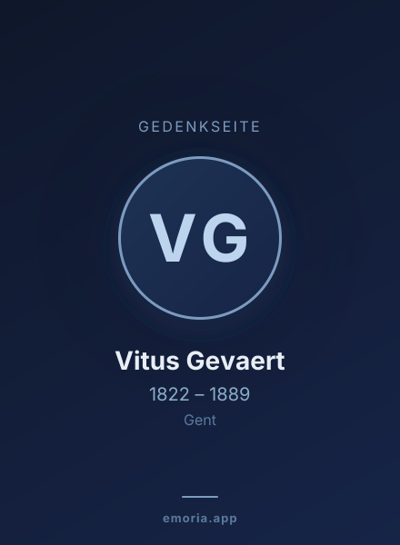 Gedenkportrait von Vitus Gevaert