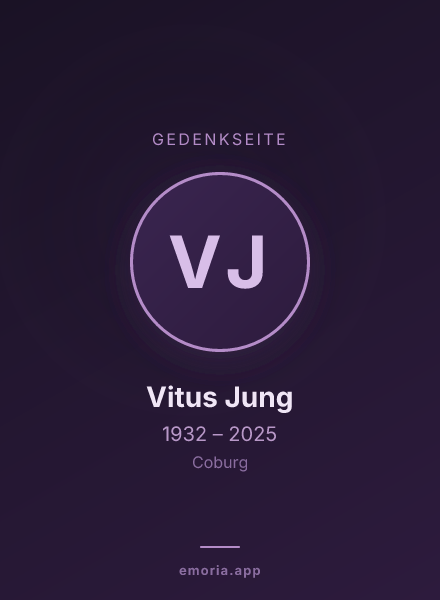 Gedenkportrait von Vitus Jung