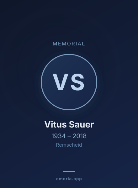 Memorial portrait of Vitus Sauer