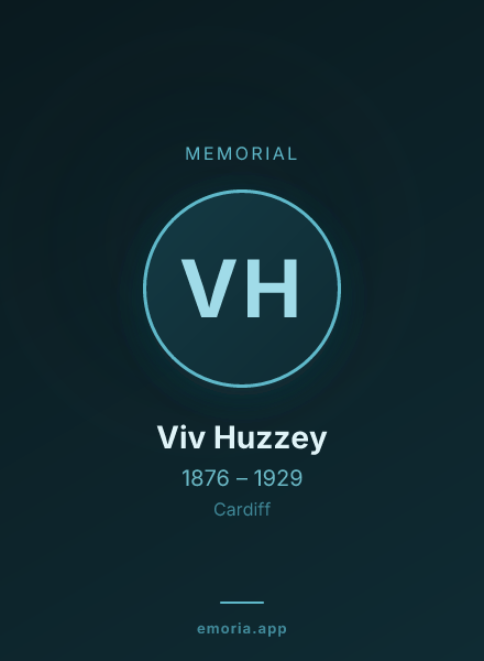 Memorial portrait of Viv Huzzey
