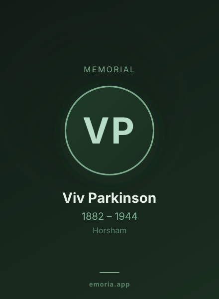 Memorial portrait of Viv Parkinson