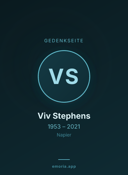 Gedenkportrait von Viv Stephens