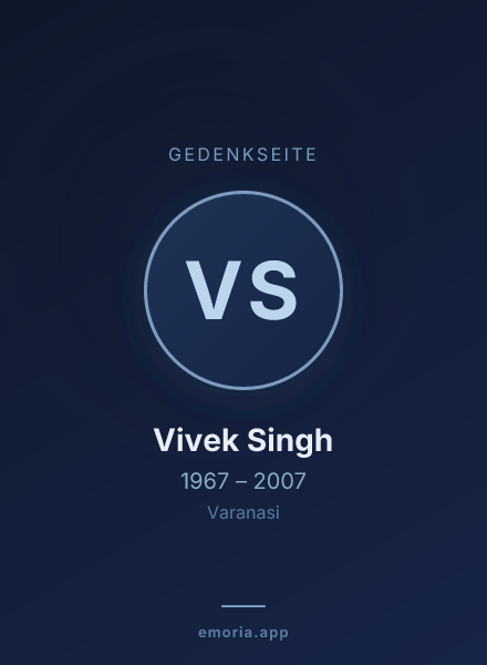 Gedenkportrait von Vivek Singh