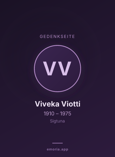 Gedenkportrait von Viveka Viotti
