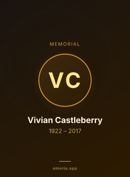 Memorial portrait of Vivian Castleberry