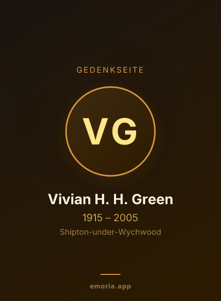 Gedenkportrait von Vivian H. H. Green