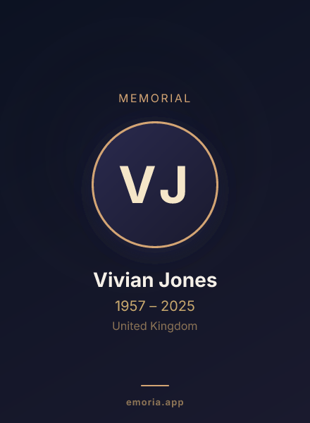 Memorial portrait of Vivian Jones