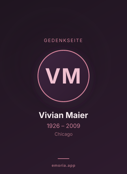 Gedenkportrait von Vivian Maier