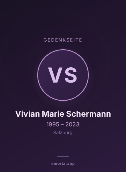 Gedenkportrait von Vivian Marie Schermann