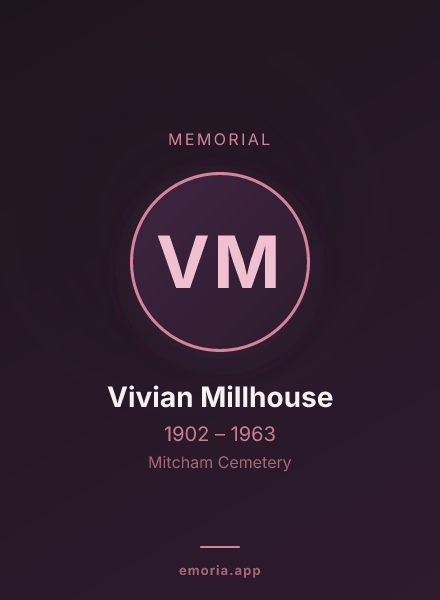Memorial portrait of Vivian Millhouse
