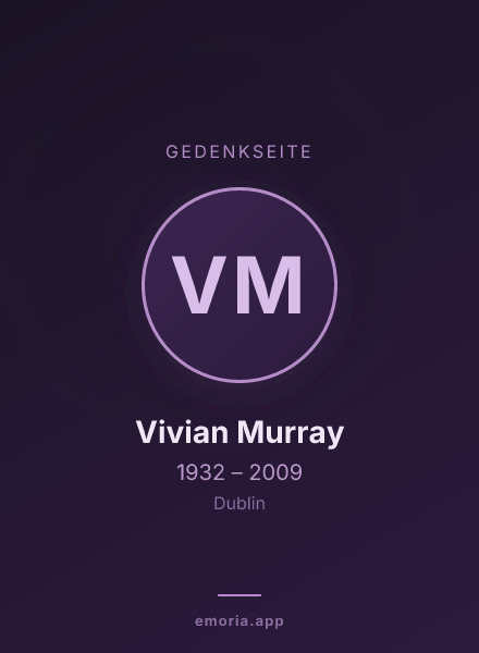 Gedenkportrait von Vivian Murray