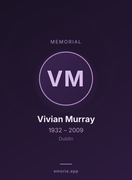 Memorial portrait of Vivian Murray
