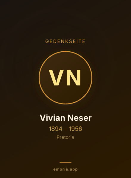 Gedenkportrait von Vivian Neser