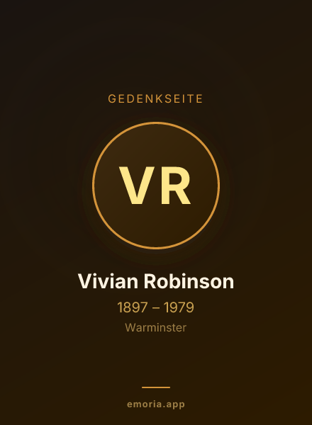 Gedenkportrait von Vivian Robinson