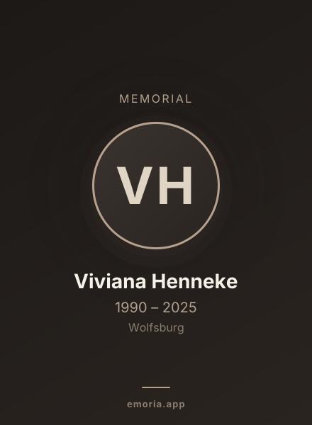 Memorial portrait of Viviana Henneke