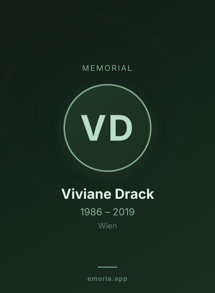 Memorial portrait of Viviane Drack