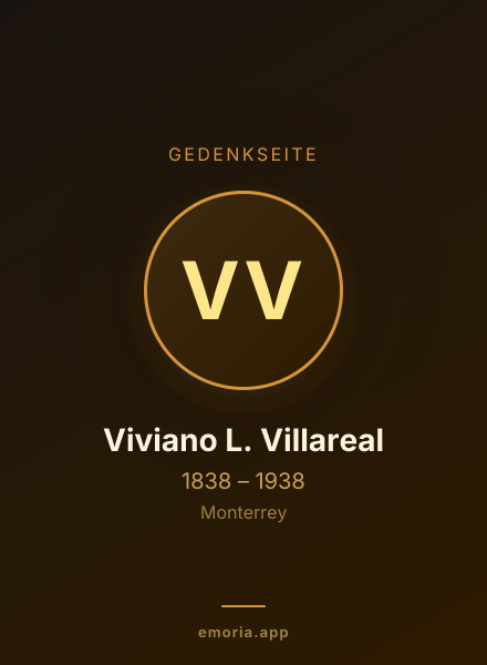 Gedenkportrait von Viviano L. Villareal