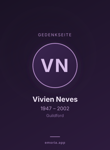 Gedenkportrait von Vivien Neves
