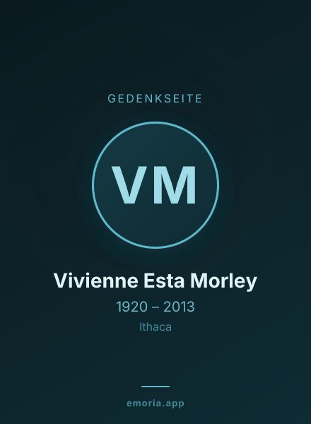 Gedenkportrait von Vivienne Esta Morley