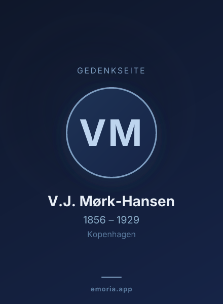 Gedenkportrait von V.J. Mørk-Hansen
