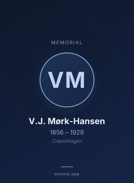 Memorial portrait of V.J. Mørk-Hansen