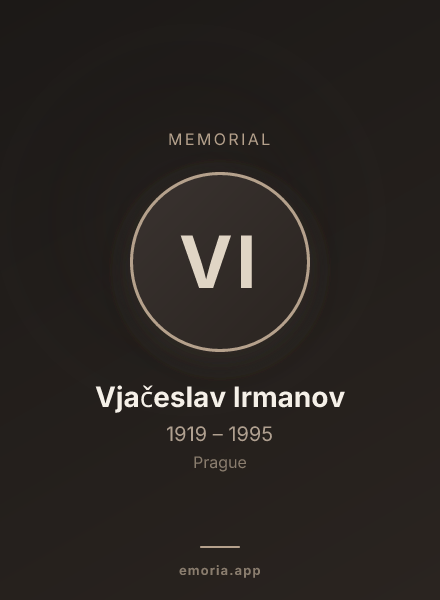 Memorial portrait of Vjačeslav Irmanov