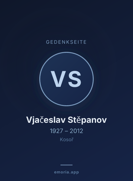 Gedenkportrait von Vjačeslav Stěpanov