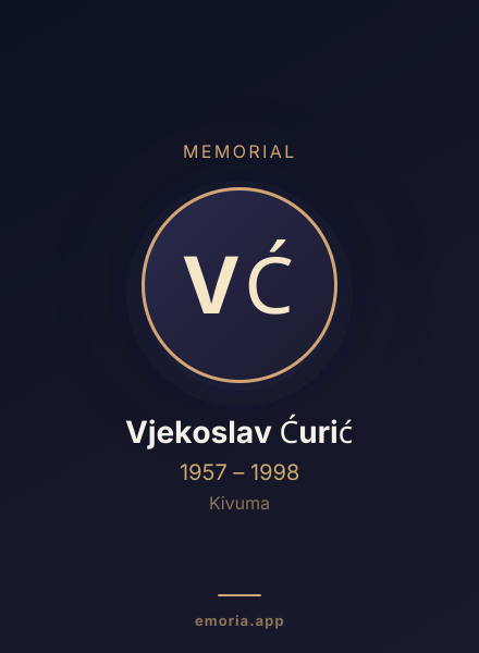 Memorial portrait of Vjekoslav Ćurić