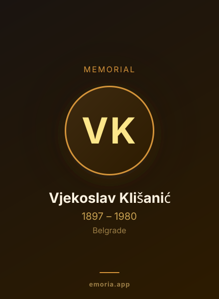 Memorial portrait of Vjekoslav Klišanić