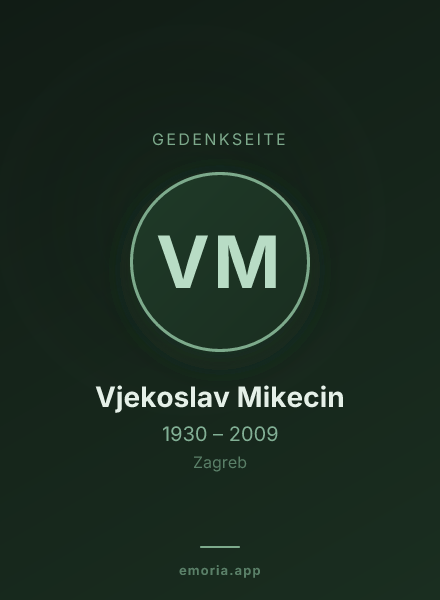 Gedenkportrait von Vjekoslav Mikecin