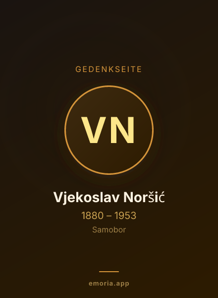 Gedenkportrait von Vjekoslav Noršić
