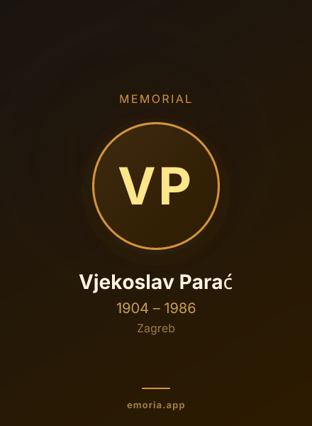 Memorial portrait of Vjekoslav Parać