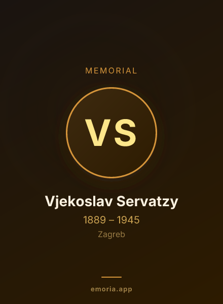 Memorial portrait of Vjekoslav Servatzy