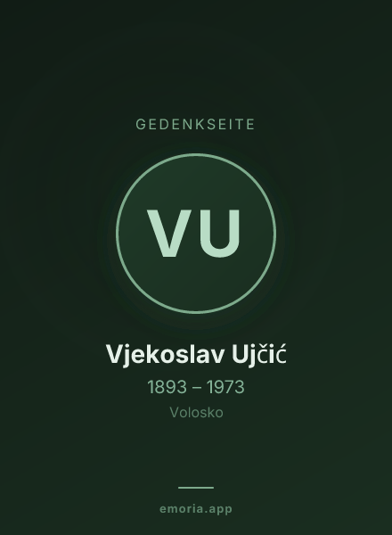 Gedenkportrait von Vjekoslav Ujčić