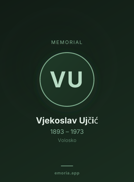 Memorial portrait of Vjekoslav Ujčić
