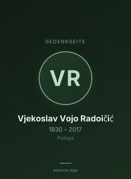 Gedenkportrait von Vjekoslav Vojo Radoičić