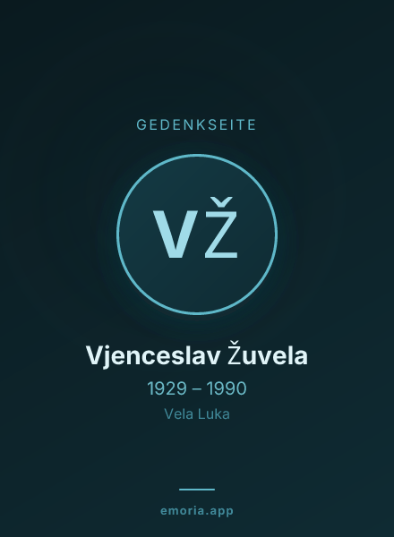 Gedenkportrait von Vjenceslav Žuvela