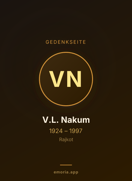 Gedenkportrait von V.L. Nakum