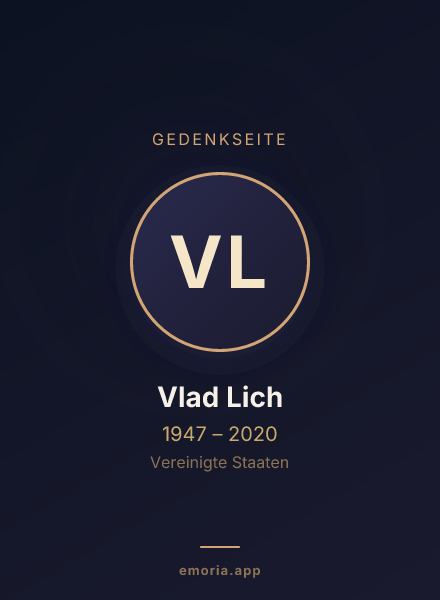 Gedenkportrait von Vlad Lich