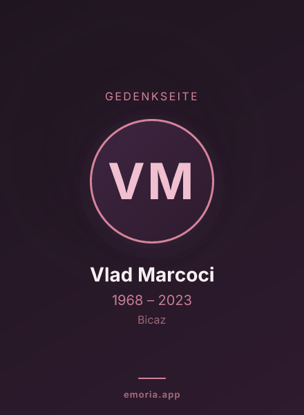 Gedenkportrait von Vlad Marcoci