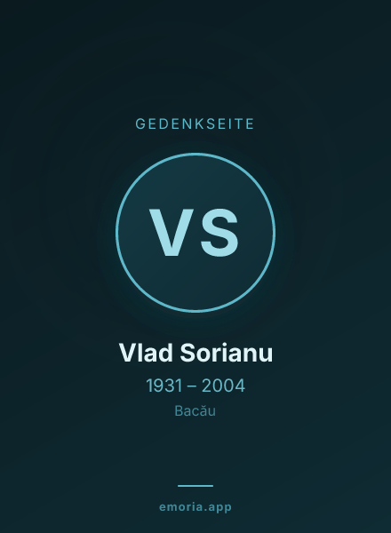 Gedenkportrait von Vlad Sorianu