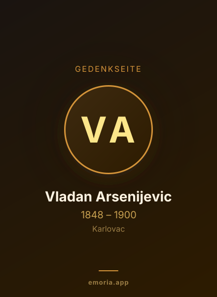 Gedenkportrait von Vladan Arsenijevic