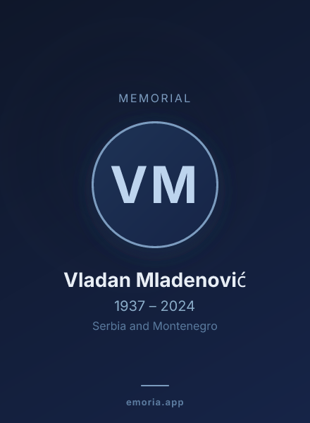 Memorial portrait of Vladan Mladenović