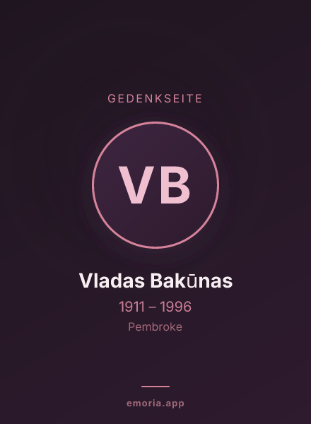 Gedenkportrait von Vladas Bakūnas