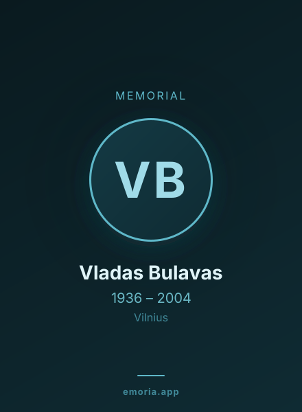 Memorial portrait of Vladas Bulavas